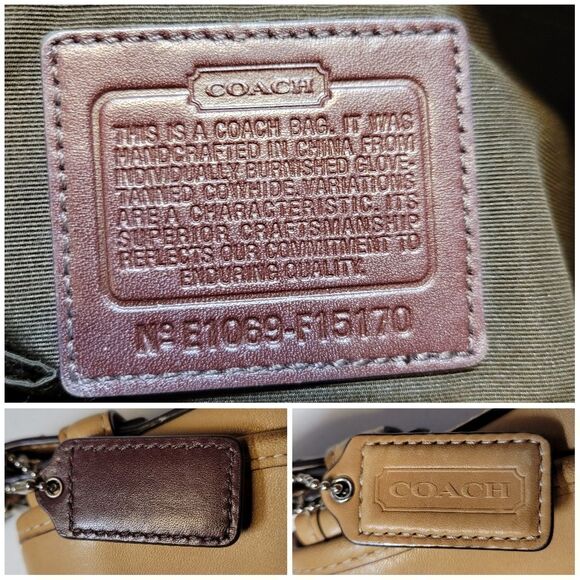 Coach Legacy Leather Turnlock Convertible Purse Tan F15170 Crossbody Shoulder - Picture 13 of 16